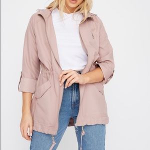 Charlotte Russe Dusty Pink Jacket, Size: L